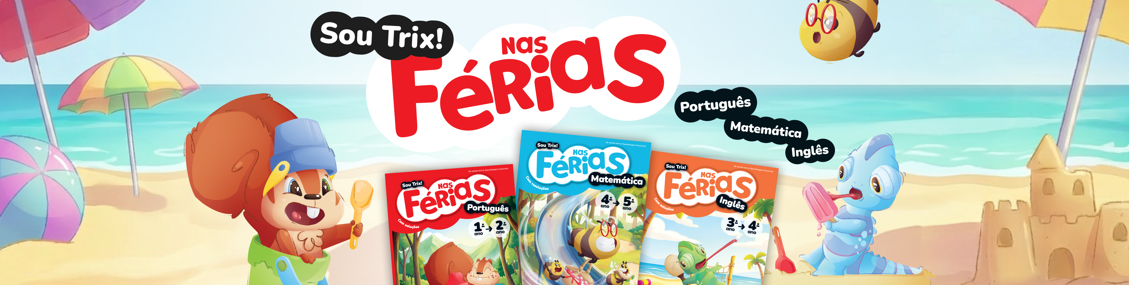 Areal Editores livros férias atividades exercícios trix 